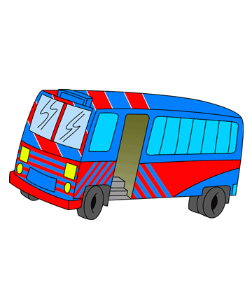 Empty Bus Coloring Pages